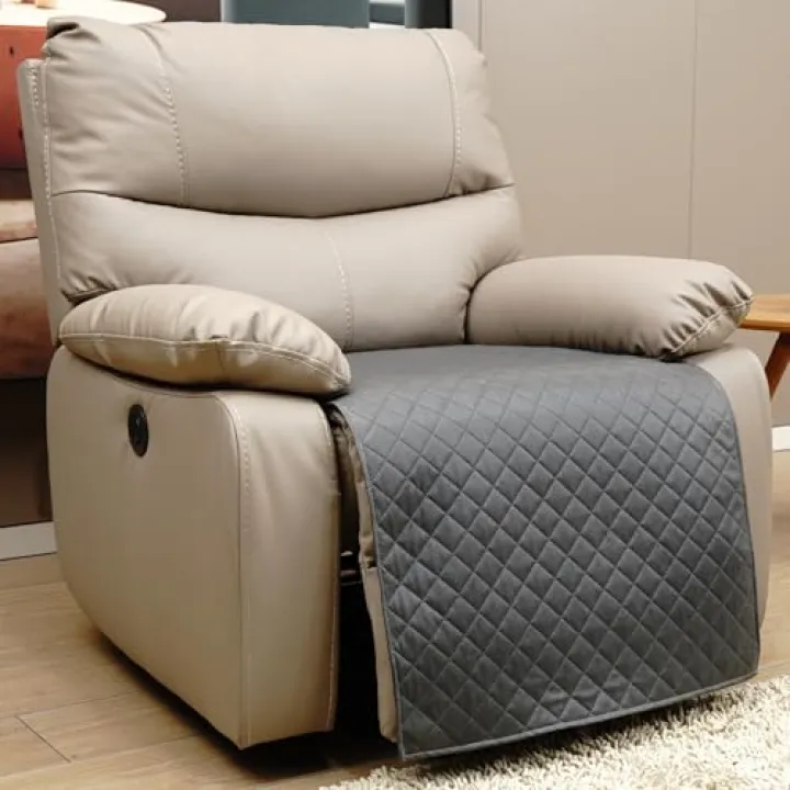 Eismodra Recliner Chair Covers Non-Slip Recliner Cover Stay in Place Washable Reclining Armchair Seat Slipcover Furniture Protector for Kids Pets Dogs (Dark Gray, 1 Piece 23''x39'')