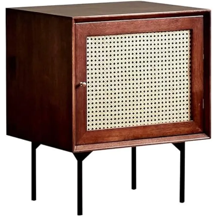 Fashion Nightstands Table Retro Furniture Simple Modern Rattan Storage Storage Side Sofa