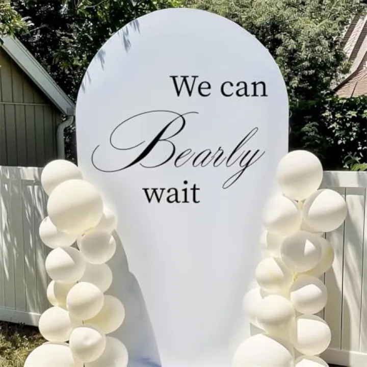 WOHAHA We Can Bearly Wait Baby Shower Party Decal Oh Baby Sign Stickers for Backdrop Balloon Arch Large Oh Baby Letters Adhesive Vinyl Neutral Gender Reveal Party Decor