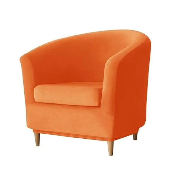 zyhfcfff-sd Stylish Club Chair Slipcover Set, 2 Piece Stretchable Spandex Chair Covers, Universal Fit with Elastic Bottom for Home Décor(Orange)