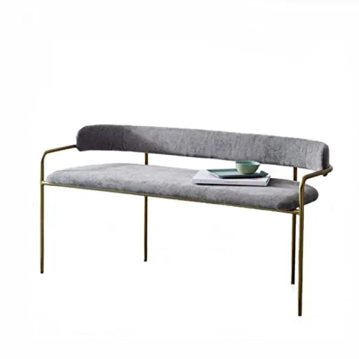 BABETRUE Small Bench for Bedroom Shoe Change Stool with Backrest Leisure Sofa Stool Bed End Stool Bench Bench Bench Makeup Stool Soft Sofa Long Bench Bench for Bedroom End of Bed