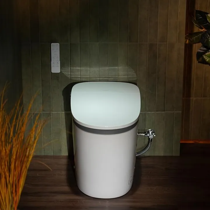 WOODBRIDGE Smart Bidet Toilet with Auto Open/Close,1000g MaP Flush Score,Foam Shield,Foot Sensor, Movement Drying,Auto Flush,ADA Height,Blackout Flush,Heated Seat,One Piece Toilet with Tank Built in