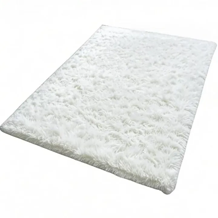 Kate Photography Floor Mats Newborn Photography Props Super Soft PV Fur White Rug Fluffy Plush Area Carpet for Living Room Cream Rugs for Bedroom