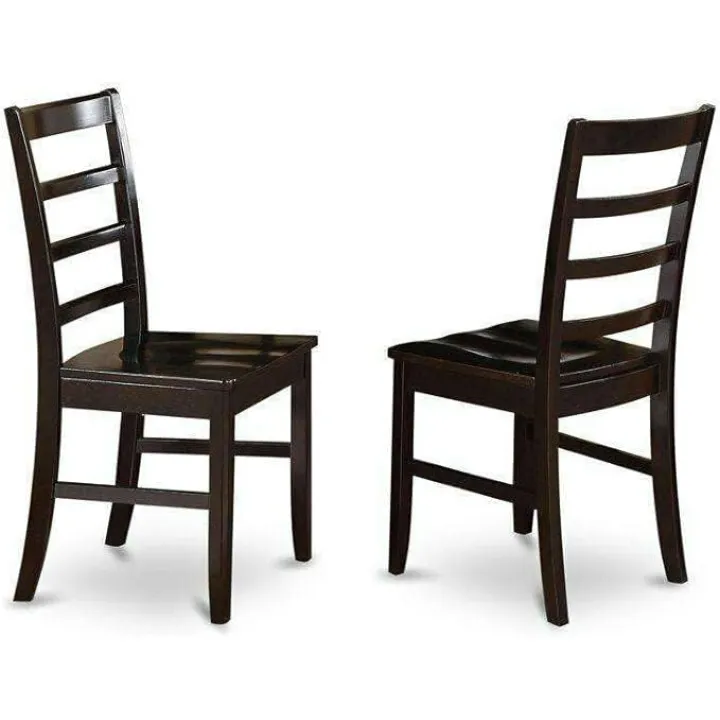 LKOP 11" Wood Dining Chairs in Cappuccino (Set of 2) Padro Dining chairs Kitchen & dining room chairs Dining room chairs Kitchen chairs Dining chair Chairs for dining room Modern dining chair