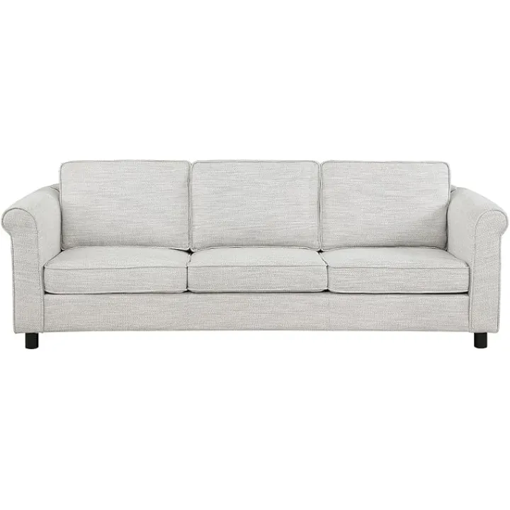89.37" Mid-Century Modern Couch Velvet Sofa Couch 3 Seater Sofa, Beige (2 Beige)