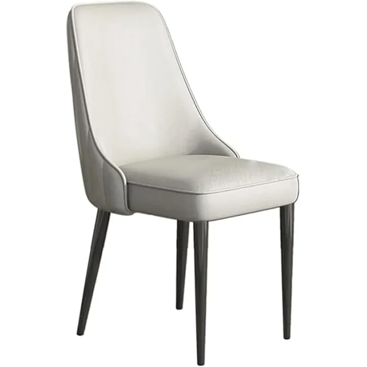 Dining Chairs Fashion Dining Chair Leather Dinning Chairs with Gold Metal Legs Dining Room Chair Side Chair Ergonomics Kitchen Chairs Delicate