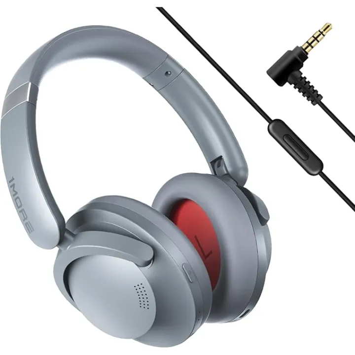 1MORE SonoFlow Pro HQ51 Active Noise Cancelling Headphones, 4X Voice Reduction, LDAC Hi-Res Audio, 12 Custom EQ, 100H Playtime, Bluetooth 5.4, Comfort Fit Over Ear Headset for Home Office Travel