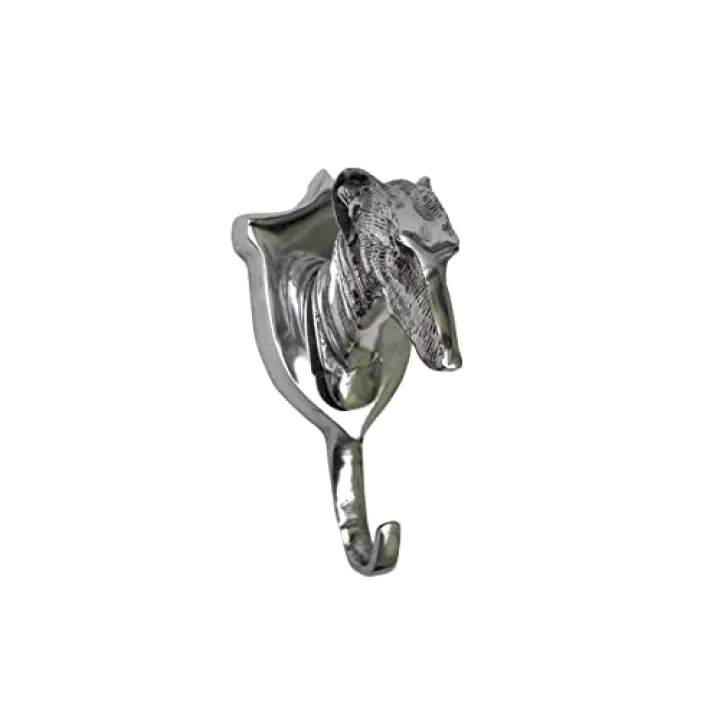 DECORVOID Greyhound Dog Head Metal Wall Mount Hooks Sculpture Unique Figurine Statue Wall Mount Hooks for Home | Office Decorations