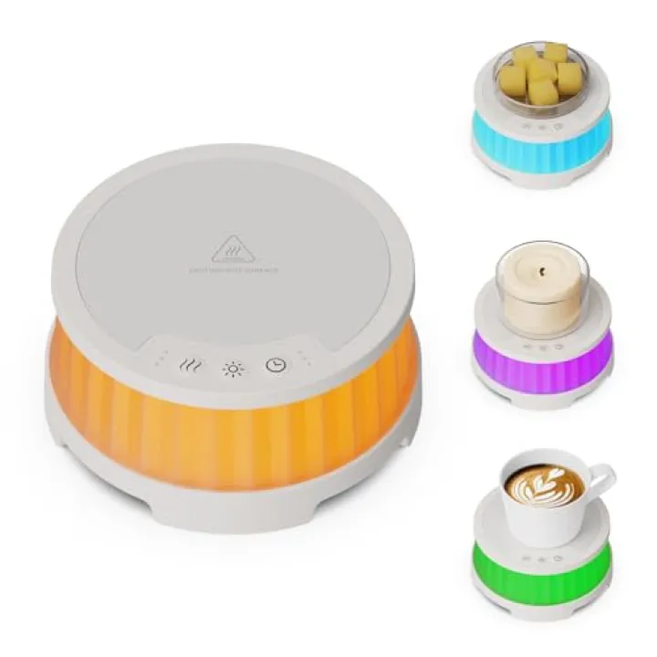 Electric Wax Melt Warmer with 7 Colors LED Changing Light，PTC Heating Panel, Three-Speed Adjustment ，Wax Warmer for Scented Wax for Home Office Gifts & Decor
