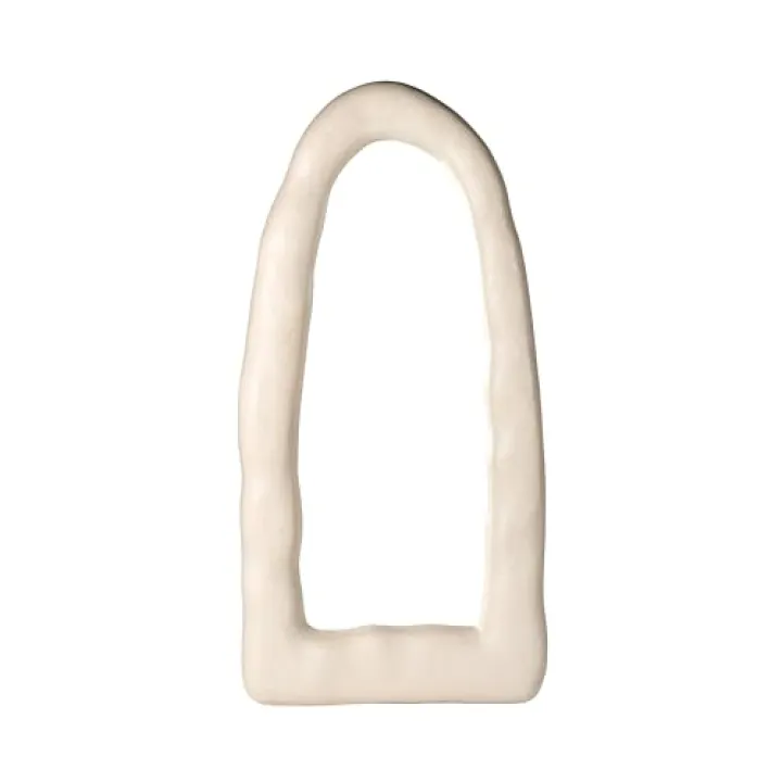 Tov Furniture Kaia Cream Textured Small Floor Mirror