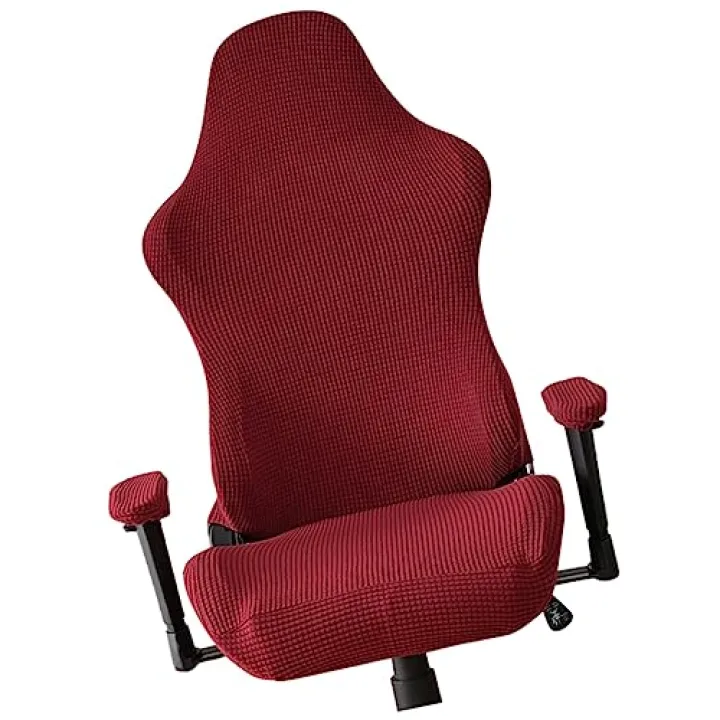 Luxshiny Gaming Chair Cover Home Office Seat Cover Stretch Computer Chair Protector Washable Elastic Full Coverage