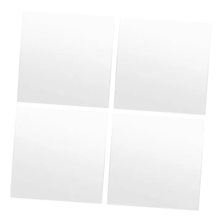 Cabilock 4pcs Frameless Self-Adhesive Mirror Tiles Set Easy Installation for Bedroom Dorm Room High-Definition Clarity Modern Decorative Wall Mirrors