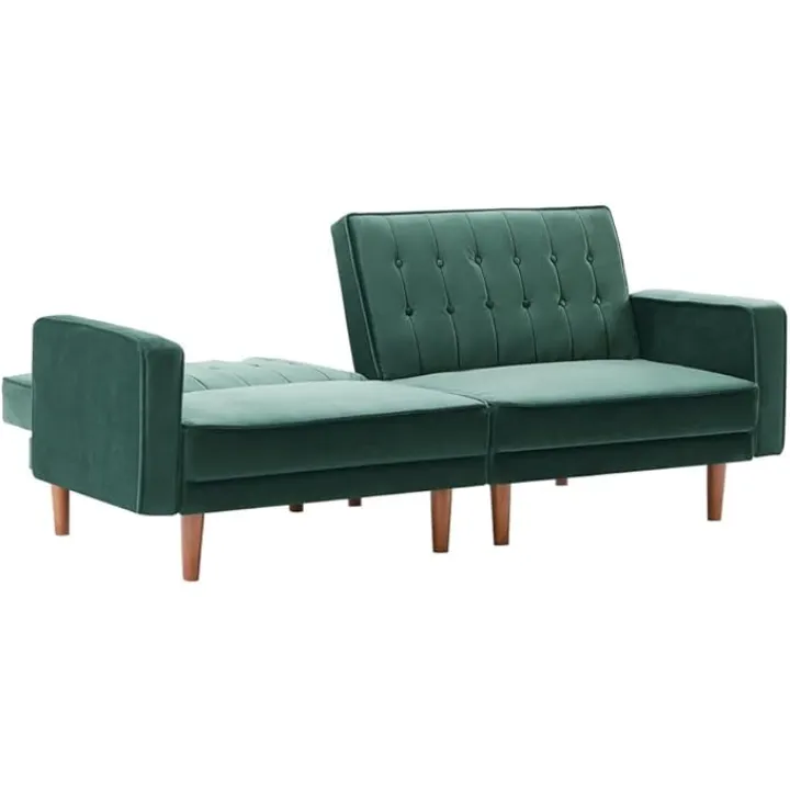 Sofa Living Room Recliner Sofa Velvet with Two Armrests Metal Feet Sofa Chair Balcony Leisure Chair