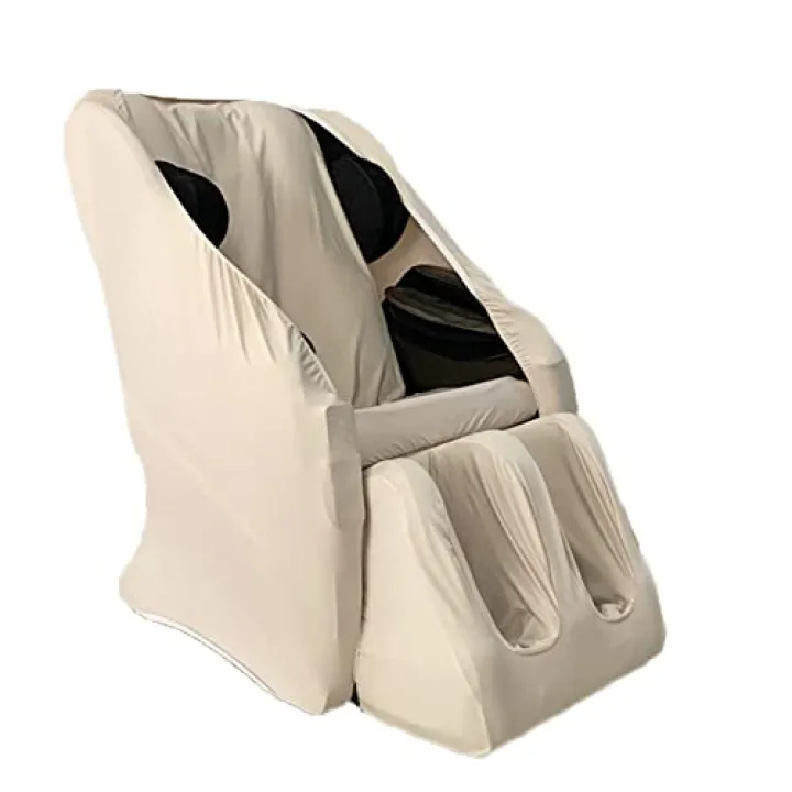 Universal Massage Chair Dustproof Cover Full Body Shiatsu Sofa Covers Made of Stretch Fabric Recliner Slipcover Washable (Khaki),Up and Down Foot Cover