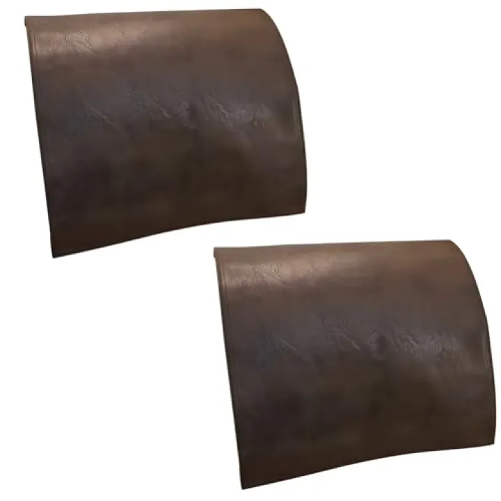 LUMINFLY Recliner Headrest Cover, Leather PVC with Embossed Design, Fastener Attachment, Brown, 16.9 X 27.2, Sofa and Chair Protector