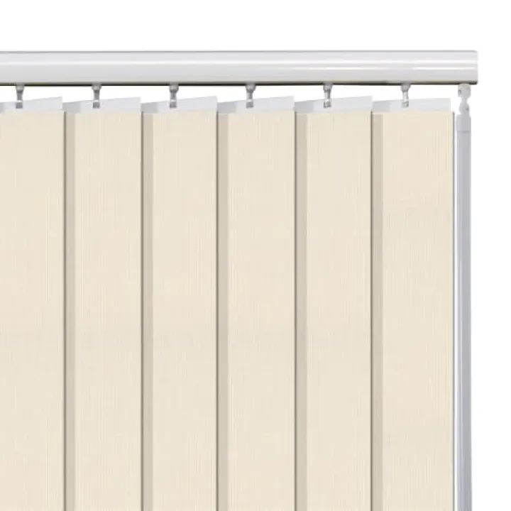 Chaudix Cordless Vertical Blinds, Light Filtering Solar Fabric Blinds，Custom Made Vertical Shades for Large Window, Sliding Door, Living Room, Room Divider, Beige