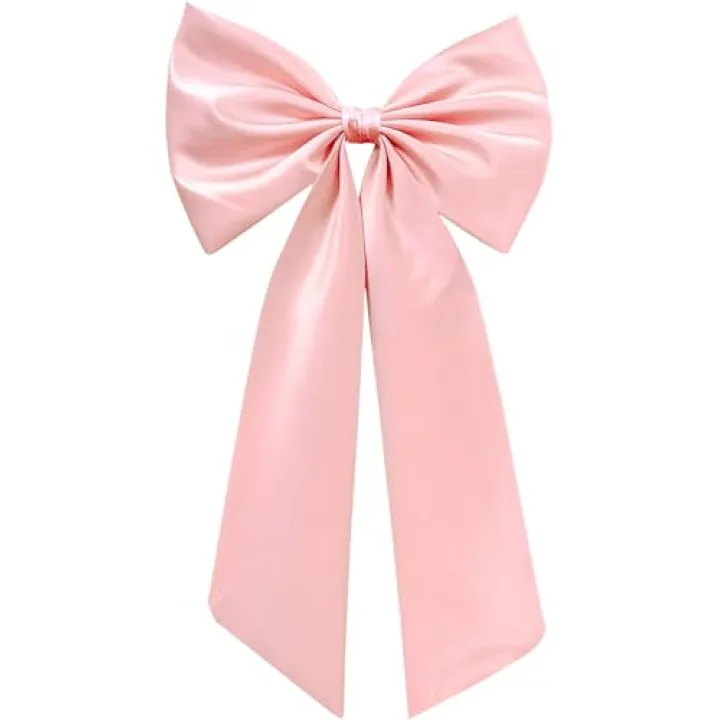 Large Pink Bow for Decorations Big Pink Ribbon Bows Banner Décor Large Bow Wall Hanging Decor for Baby Shower Bow Themed Wedding Party Coquette Birthday Decorations