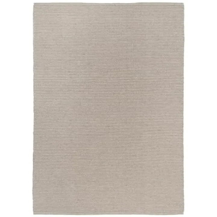 KEMA Wool Cotton Hand Woven Chunky Knit Popcorn Rug - Ivory Contemporary Area Rug for Living Room Bedroom (Oatmeal, 8x10)