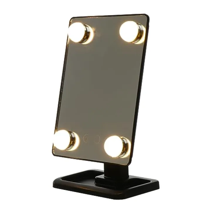 VICASKY Vanity Mirror Led Lights Magnification Swivel Tabletop Makeup Mirror for Women