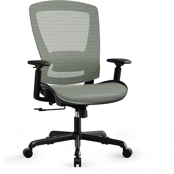 Mesh Office Chair,Ergonomic Computer Desk Chair,Sturdy Task Chair- Adjustable Lumbar Support & Armrests,Tilt Function,Comfort Wide Seat,Swivel Home Office Chair