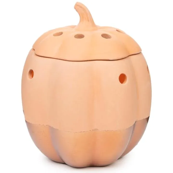 Scentsationals Copper Pumpkin Wax Melt Warmer for Scented Wax – Fall-Themed Ceramic Electric Candle Warmer for Home Fragrance