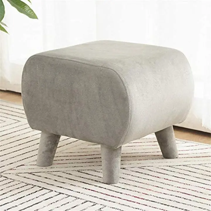 JDYHFKWP Footstools,Pouffe Stool, Footstool Modern Dressing Table Stool Upholstered Chair Pouf for Living Room or Bedroom Small Foot Rest Stool Low Stools (Color : Blue, Size : 40×33×33)