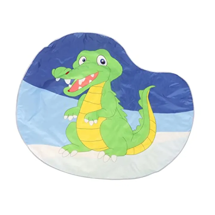 FUNOMOCYA Play Tent Rug for Boy Girl Soft Cartoon Nursery Mat Under Highchair Play Surface for Picnic Use Easy Clean Non-Slip Design