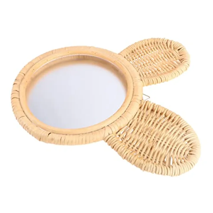 HONMEET 1pc European-Style Woven Makeup Mirror Shaped Wall-Mounted Decorative Mirror for Bedrooms and Hotels Chic and Stylish Design for Vanity and Home Decor