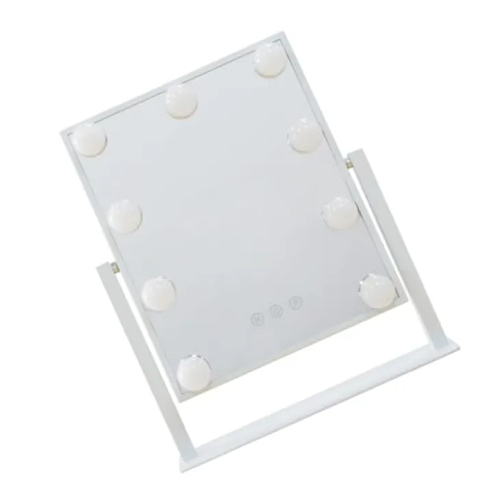 SAFIGLE Led Makeup Mirror Lighted Desktop Cosmetic Mirror Portable Rotating for Daily Use