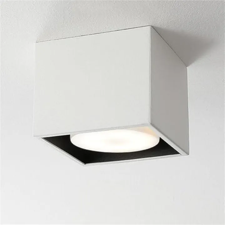 LED Ceiling Spot Light, Mini Square Surface Mounted Down Light, Modern Minimalist Ceiling Lighting Fixture, LED Directional Accent Spot Lighting, Close to Ceiling Lamp for Hallway, Bedroom(White)