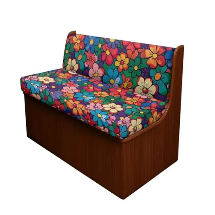 LVEWYB Colorful Hippie Flowers RV Dinette Cushion Covers Stretch 1 Bench Cover and 1 Backrest Cover Sets Washable Loveseat Slipcovers Replacement Couch Cushion Covers