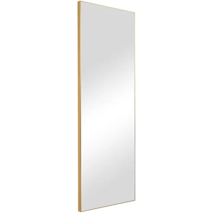Haus Appeal Auburn 60 x 20 Inch Full Length Wall Mirror | Gold Thin Frame | Modern Rectangular Floor or Vanity Mirror | Sleek Minimalist Design for Bedroom, Bathroom or Entryway | Model W00504