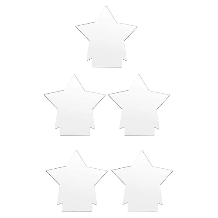 LIFKOME 5pcs Creative DIY Acrylic Lamp Light Base for Custom Projects for Home Decor and Night Lights Delicate Design Star Shape