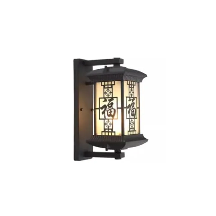 oaxroe Wall Lamp Modern Chinese Style Outdoor Wall Lamp Villa Courtyard Lamp Retro Outdoor Balcony Doorway Corridor Aisle Exterior Wall Lamp Wall Lights for Living Room(B)