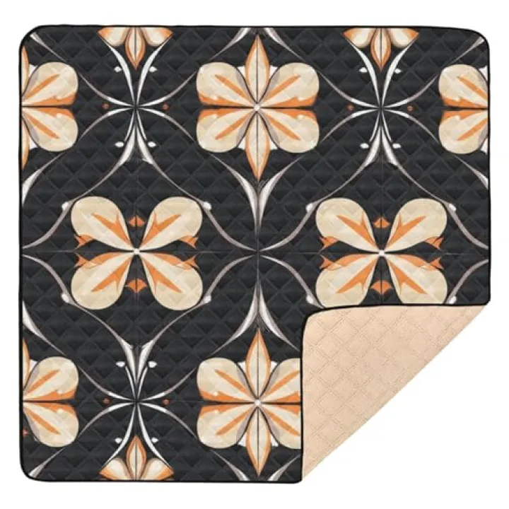 FUGIDOG Abstract Print Baby Play Mats for Floor 50x50 inch Waterproof Anti-Slip Playpen Mat Soft Nursery Area for Infant Kids and Toddler Crawling