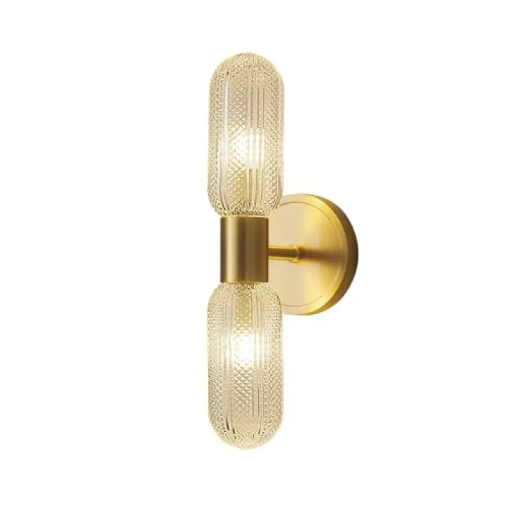oaxroe Wall Lamp All Copper Wall Lamp, Retro Light Luxury Bedside Lamp, Living Room Porch Bedroom Background Wall Lamp Indoor Decorative Wall Sconces Wall Lights for Living Room