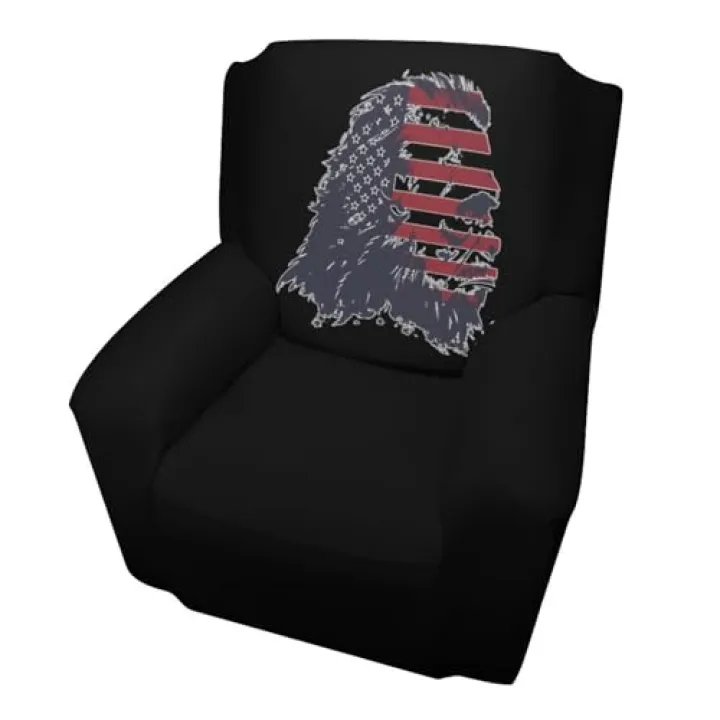 Bigfoot Face U.S Flag Sofa Slipcover Washable Single Couch Cover Sofa Covers Furniture Protector for Living Room