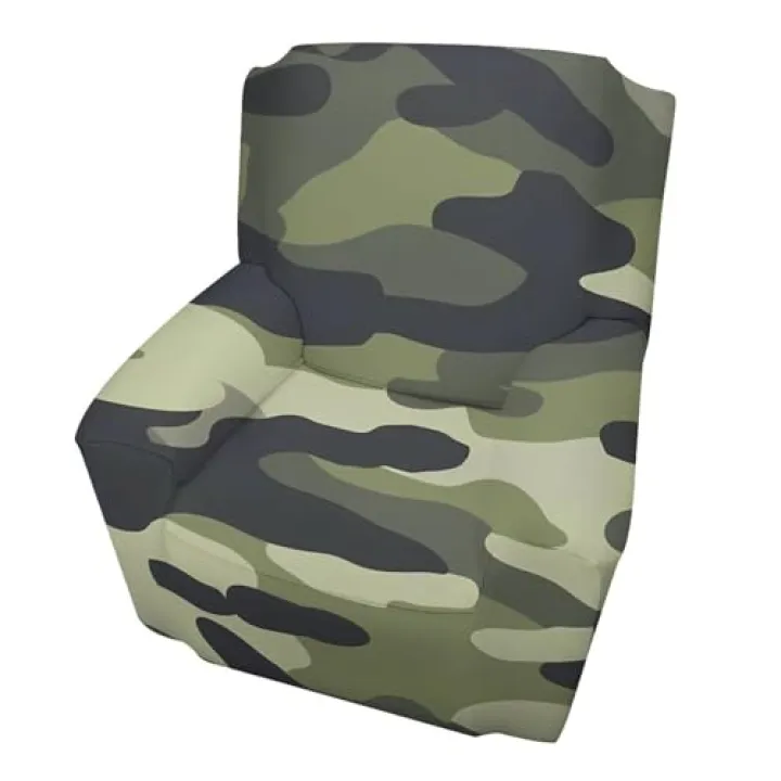 Camouflage Print Sofa Slipcover Washable Single Couch Cover Sofa Covers Furniture Protector for Living Room