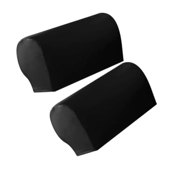 MUCKLILY 1pair Stretch Pu Sofa Armrest Covers Easy to Install Fit for All Armchairs and Washable Protects Updates Sofa Appearance of Two
