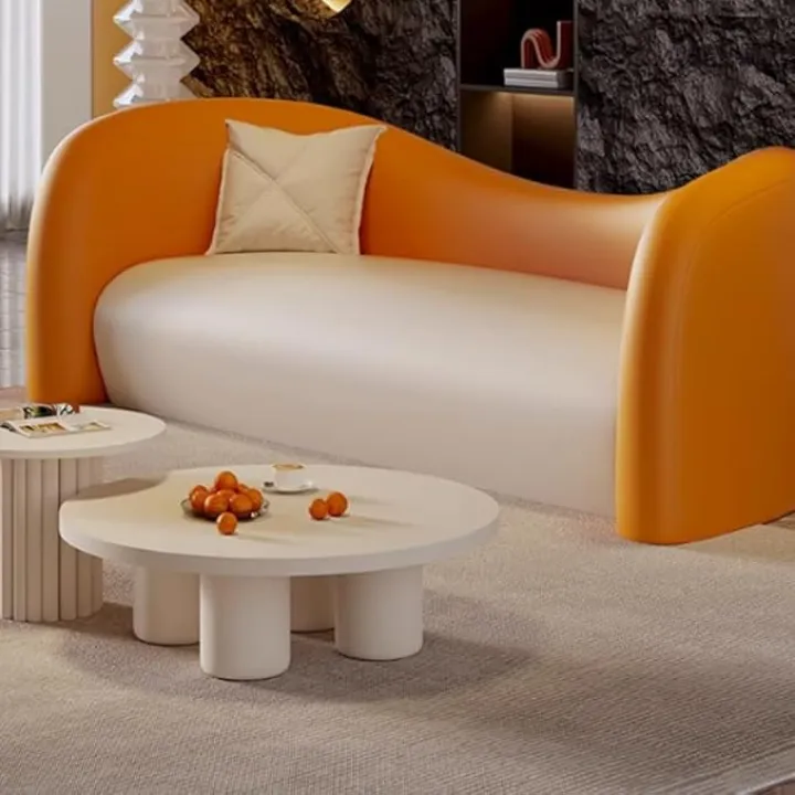 Modern Sectional Sofa Set – Sectional Couches for Living Room, High-Density Cushions, Couch Sets with Coffee Table (Sofa + Coffee Table, 95IN)