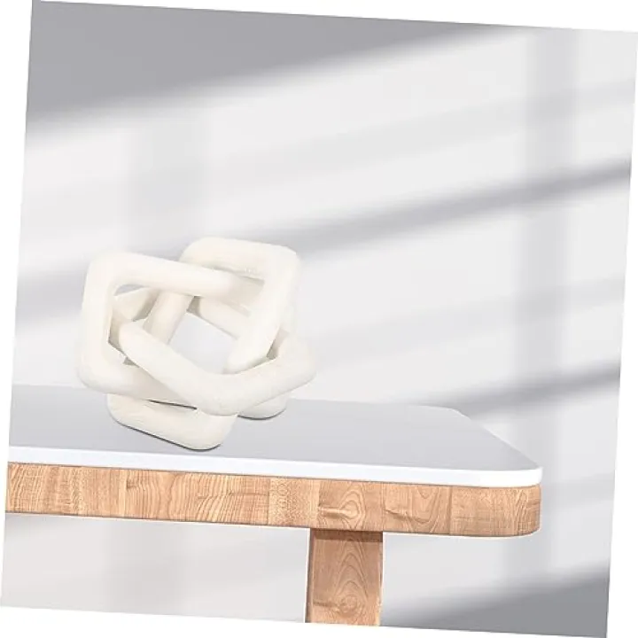 Happyyami Link Decor Wood Chain for Rustic Home Aesthetic Pine Wood Knot Ornament for Bookshelf and Wall Hanging Versatile Decoration for Living Room Bedroom Office