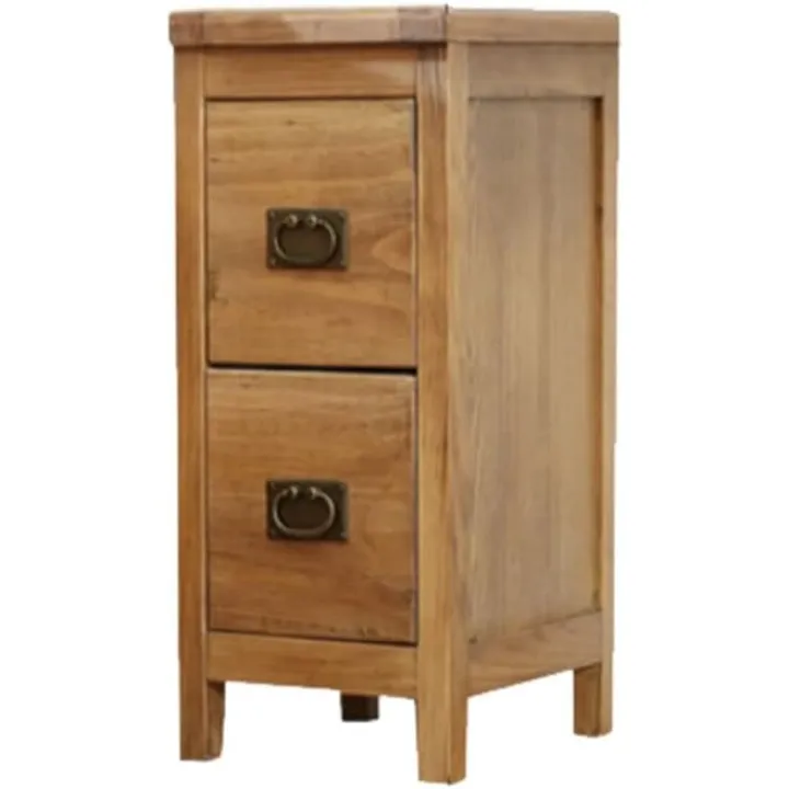 Bedroom Furniture Nightstand with 2 Drawers,Solid Pine Bedside Cabinet,Ultra-Narrow Bedside Table,with Metal Handles Furniture,3 Size End Tables,30 * 30 * 55cm