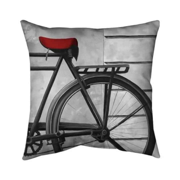 18 x 18 in. Rear Bicycle-Double Sided Print Indoor Pillow