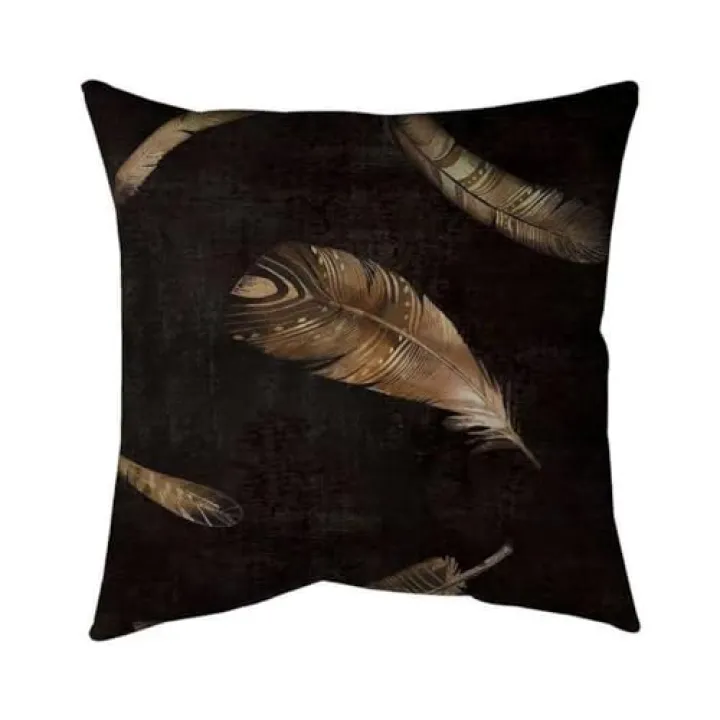 26 x 26 in. Golden Feathers-Double Sided Print Indoor Pillow