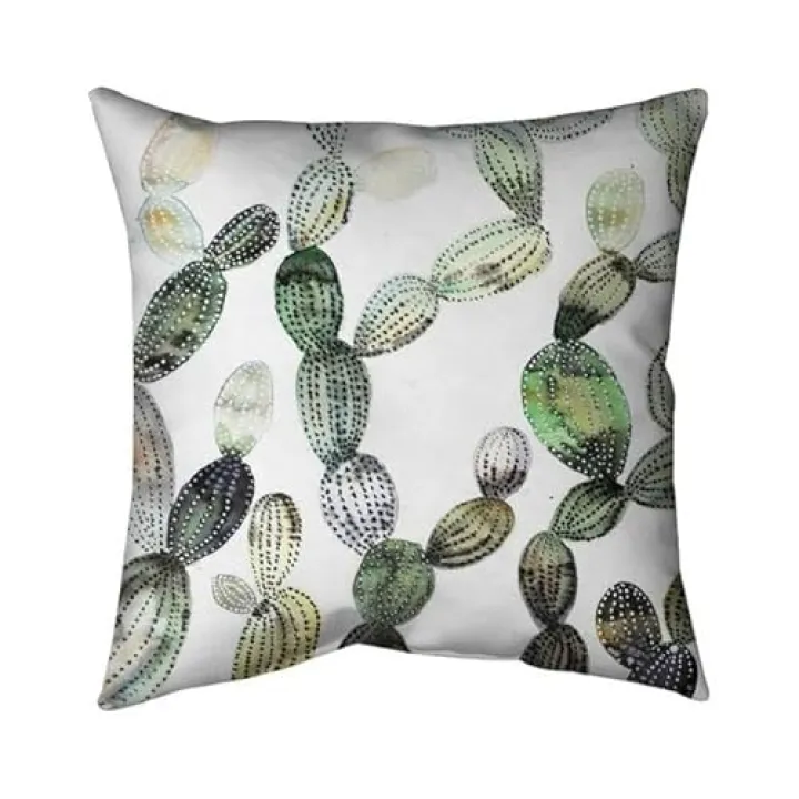 20 x 20 in. Pattern Opuntia Cactus-Double Sided Print Indoor Pillow