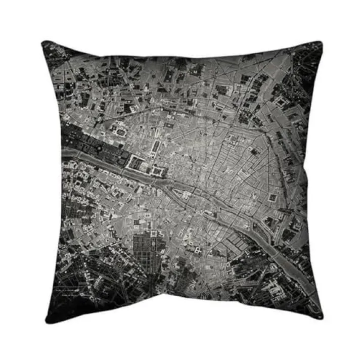 26 x 26 in. Airplane Satellite View-Double Sided Print Indoor Pillow