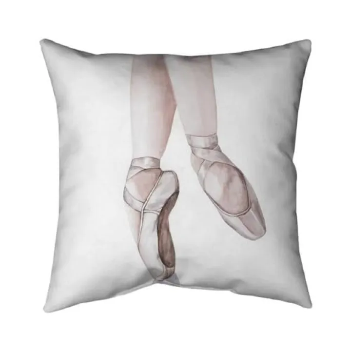 20 x 20 in. Ballerina Feet-Double Sided Print Indoor Pillow