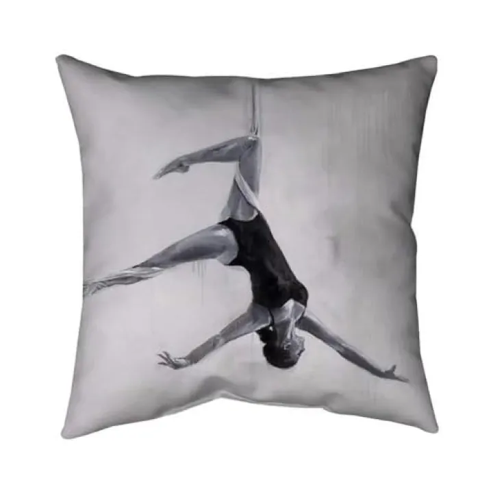 26 x 26 in. Dancer on Aerial Silks-Double Sided Print Indoor Pillow
