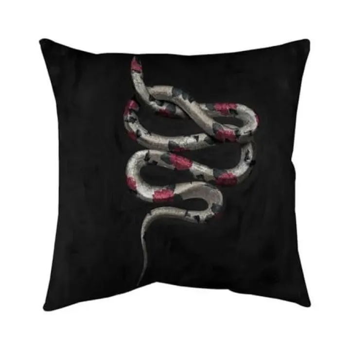 26 x 26 in. Snake Flowers-Double Sided Print Indoor Pillow
