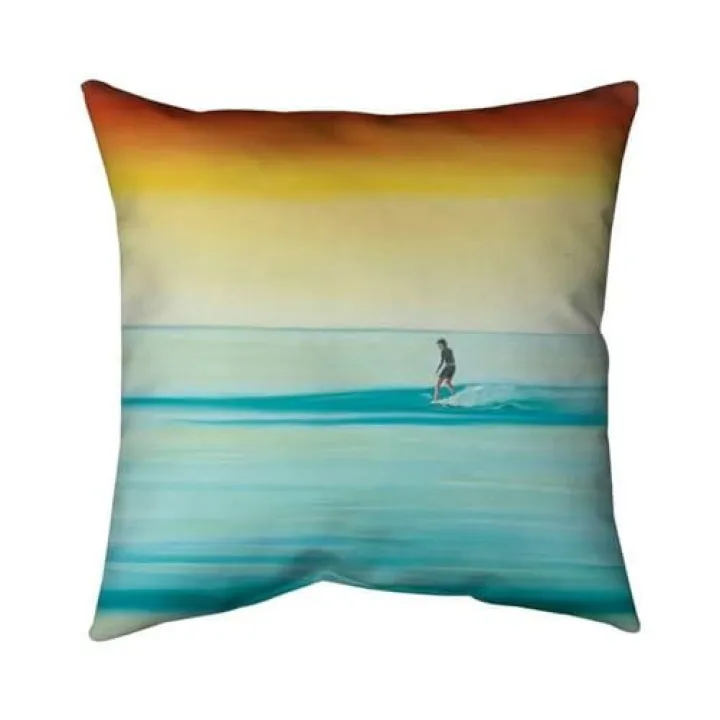 26 x 26 in. A Surfer by Dawn-Double Sided Print Indoor Pillow
